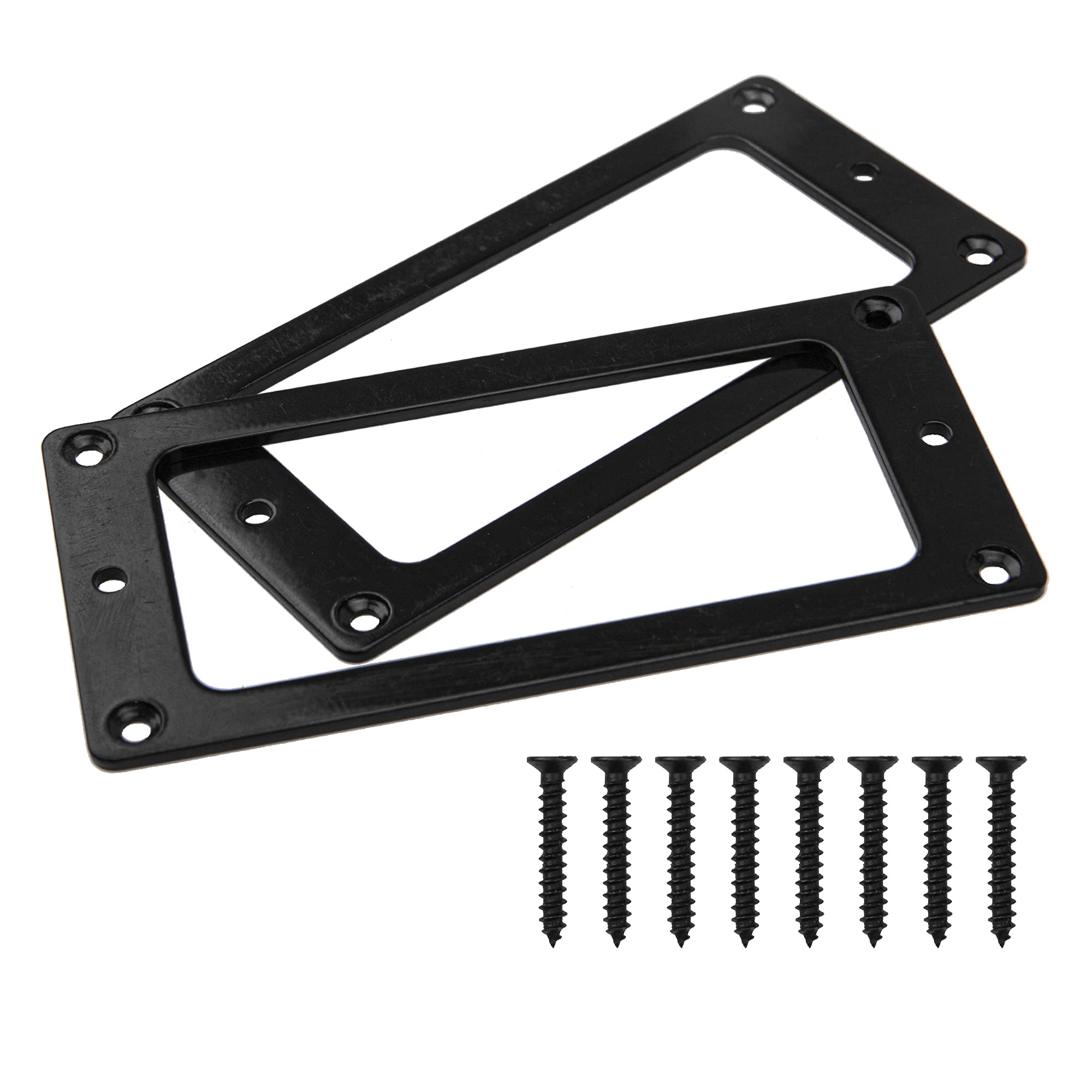 1Set Yootones Metal Flat Humbucker Cover Electric Guitar Pickup&Double Coil Pickup Frame Ring Mounting Screws Springs Suit&Elect